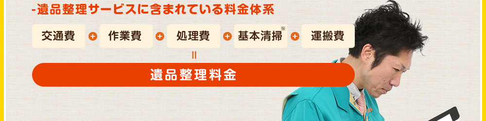 -遺品整理サービスに含まれている料金体系